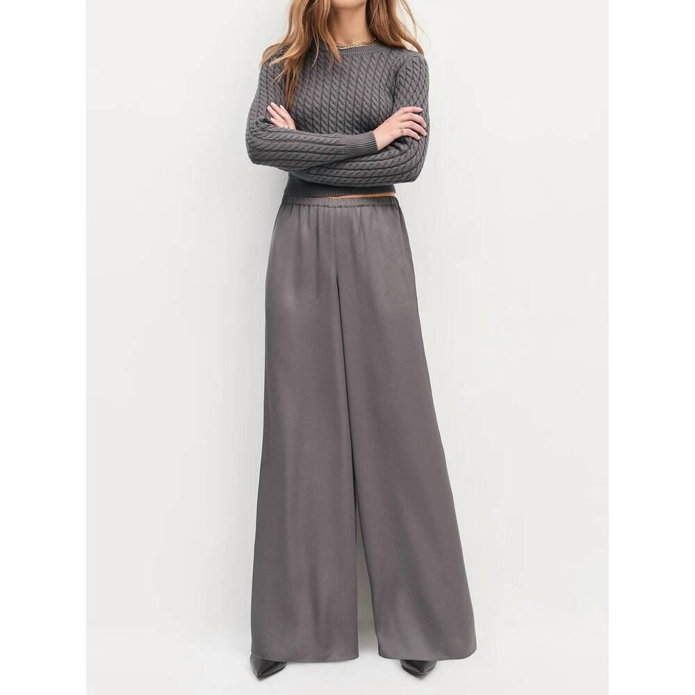 NEW FAVORITE DAUGHTER the effortless wide leg pant in grey shadow - Picture 1 of 8